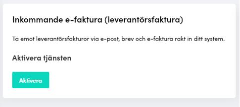 Aktivera tjänsten