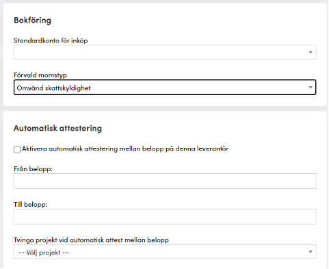 Bokföringsinställningar